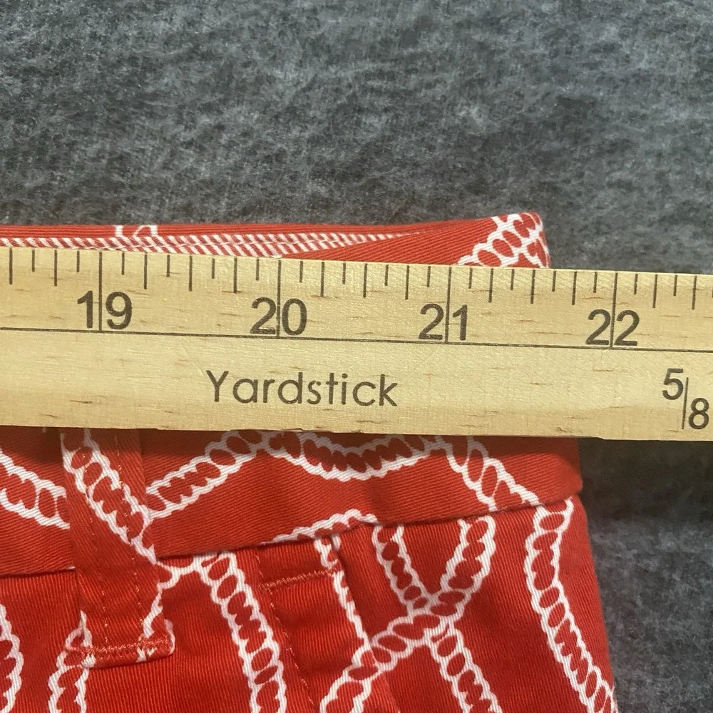 Crown & Ivy Curvy Shorts Womens 22W Red Caroline Chino Stretch Beach Vacation‎